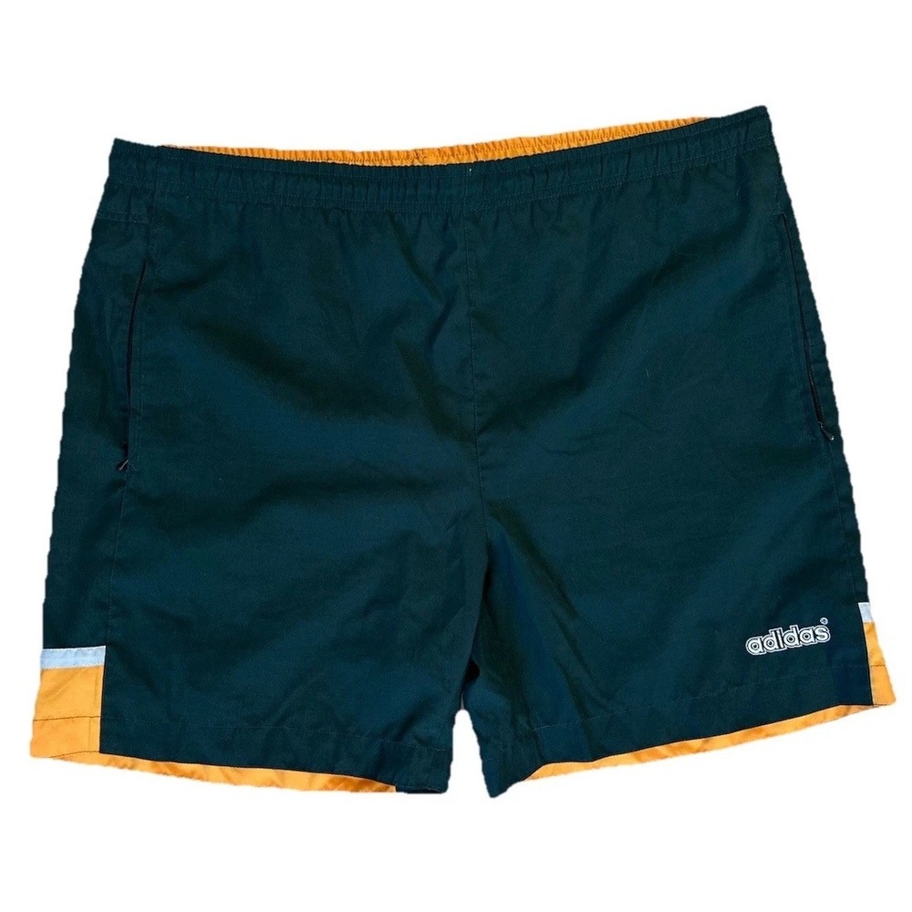 Men's Adidas Vintage Orange And Black Athletic Shorts Size L